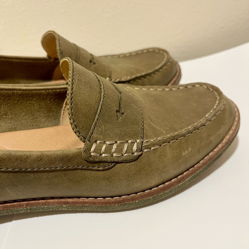 Women’s Sperry Leather Penny Loafers Greenish Khaki Color Size 8.5 - Picture 7 of 7